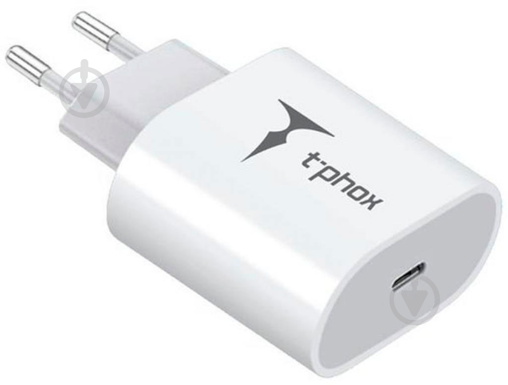 Мережевий зарядний пристрій T-PHOX iSpeed PD Charger (20W) - White - фото 1
