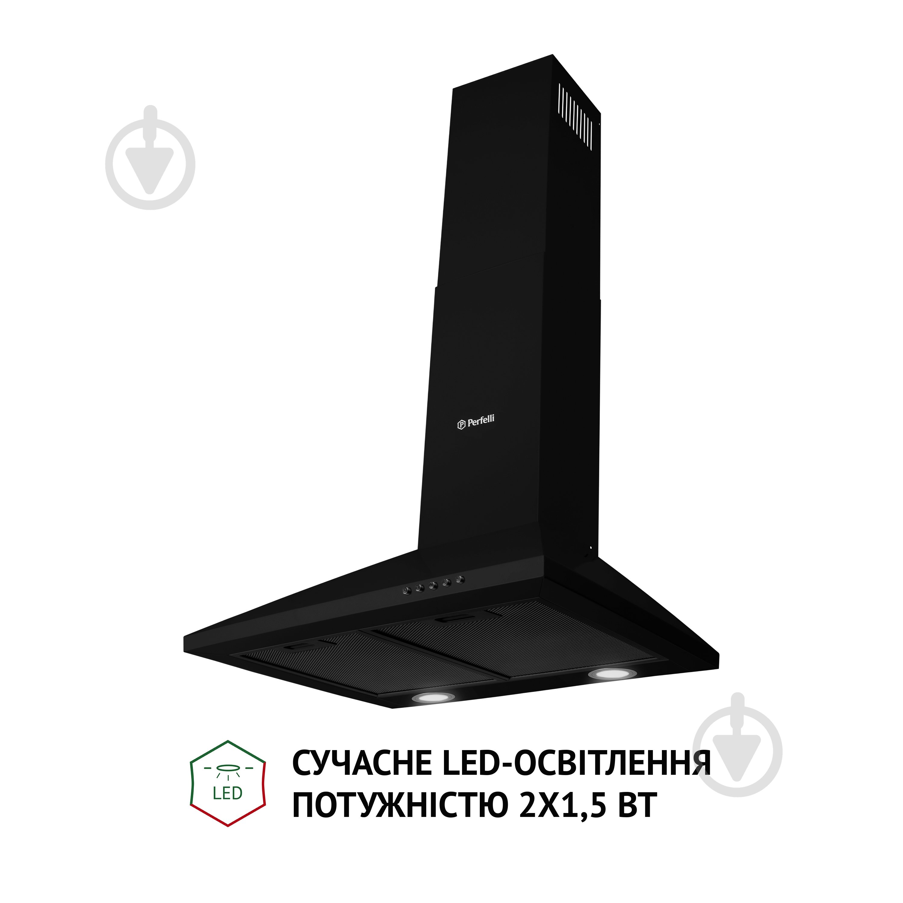 Витяжка Perfelli K 5210 BL 700 LED купольна - фото 3
