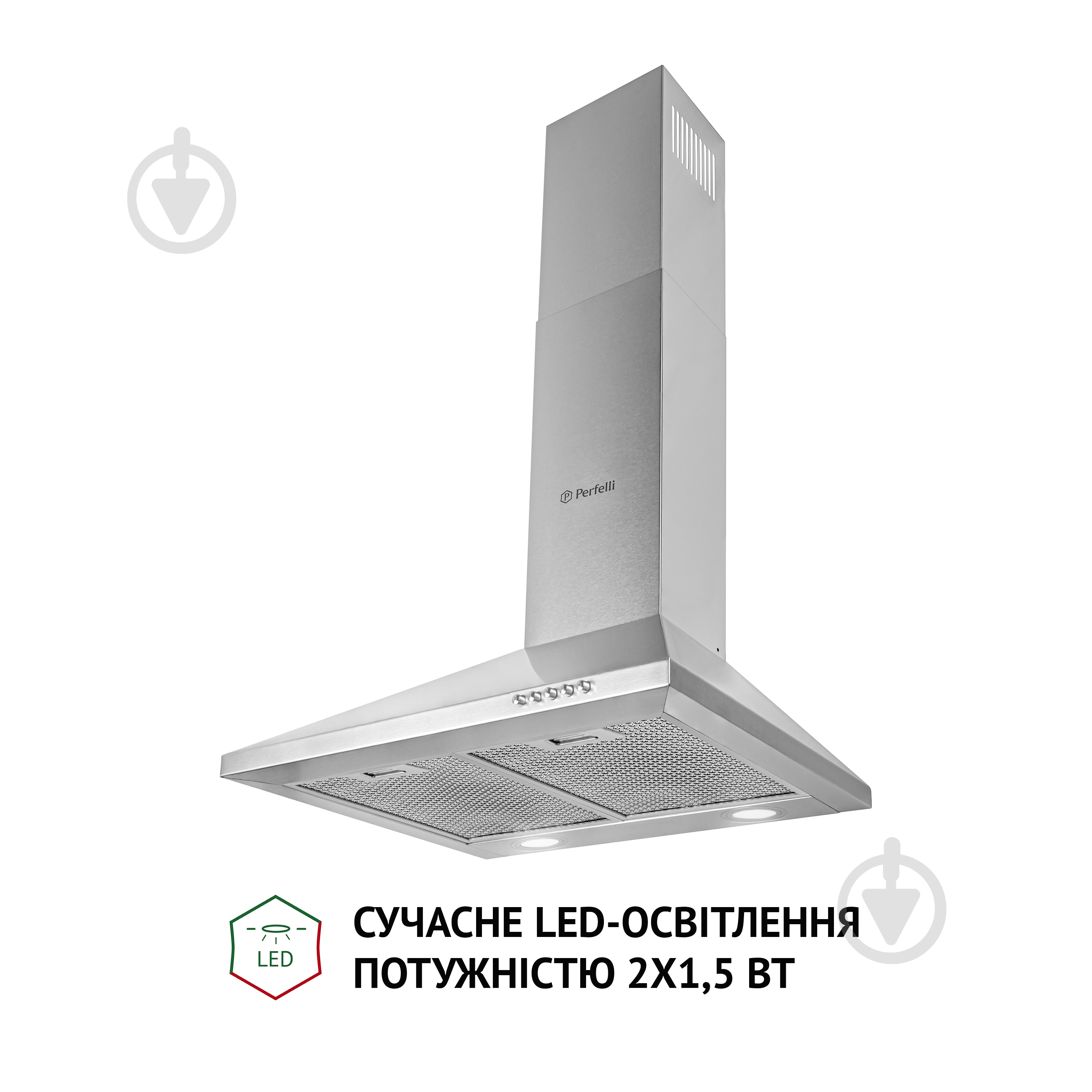 Вытяжка Perfelli K 5210 I 700 LED купольная - фото 3
