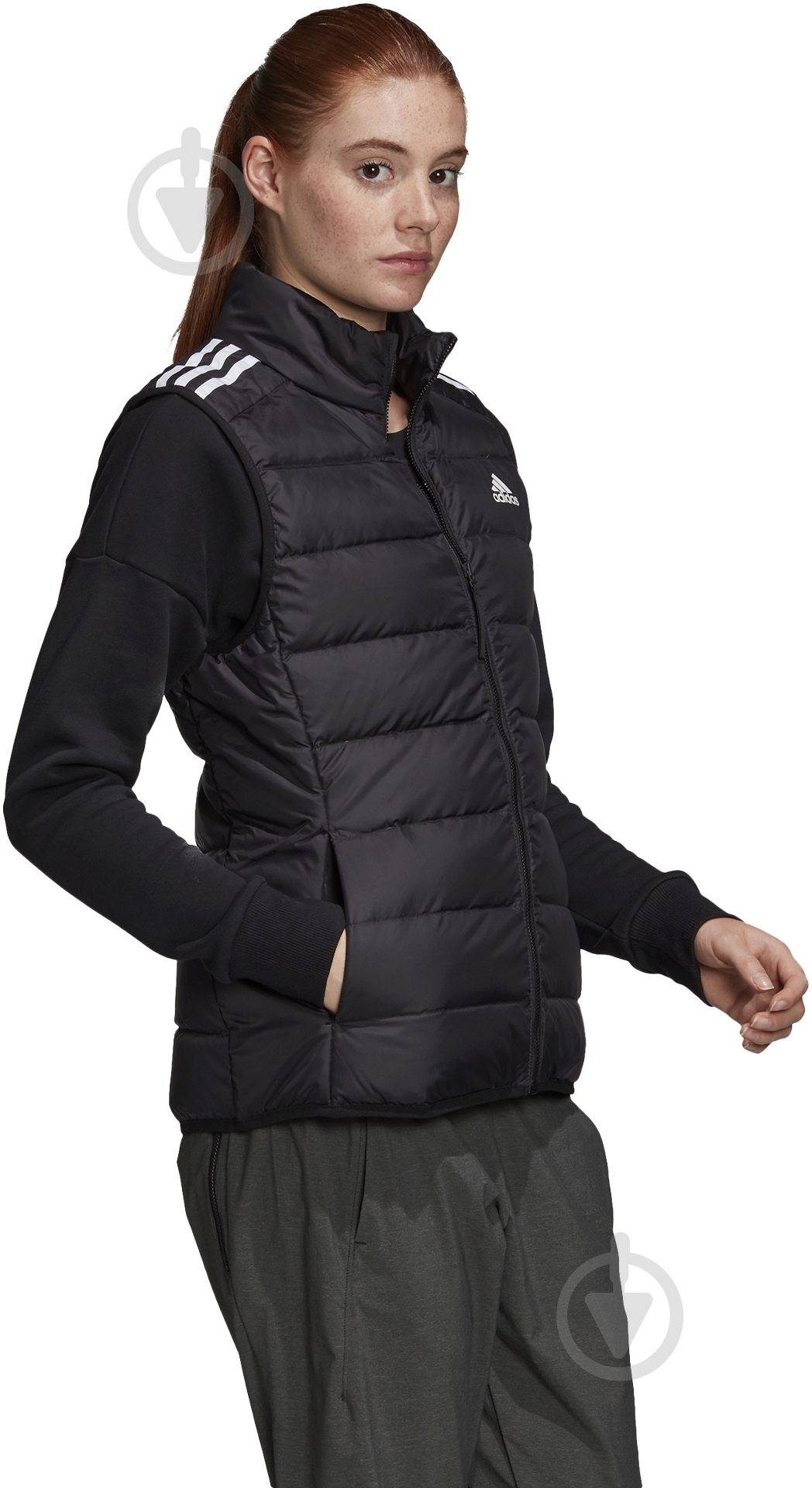 Жилет Adidas W ESS DOWN VES GH4586 р.S черный - фото 11