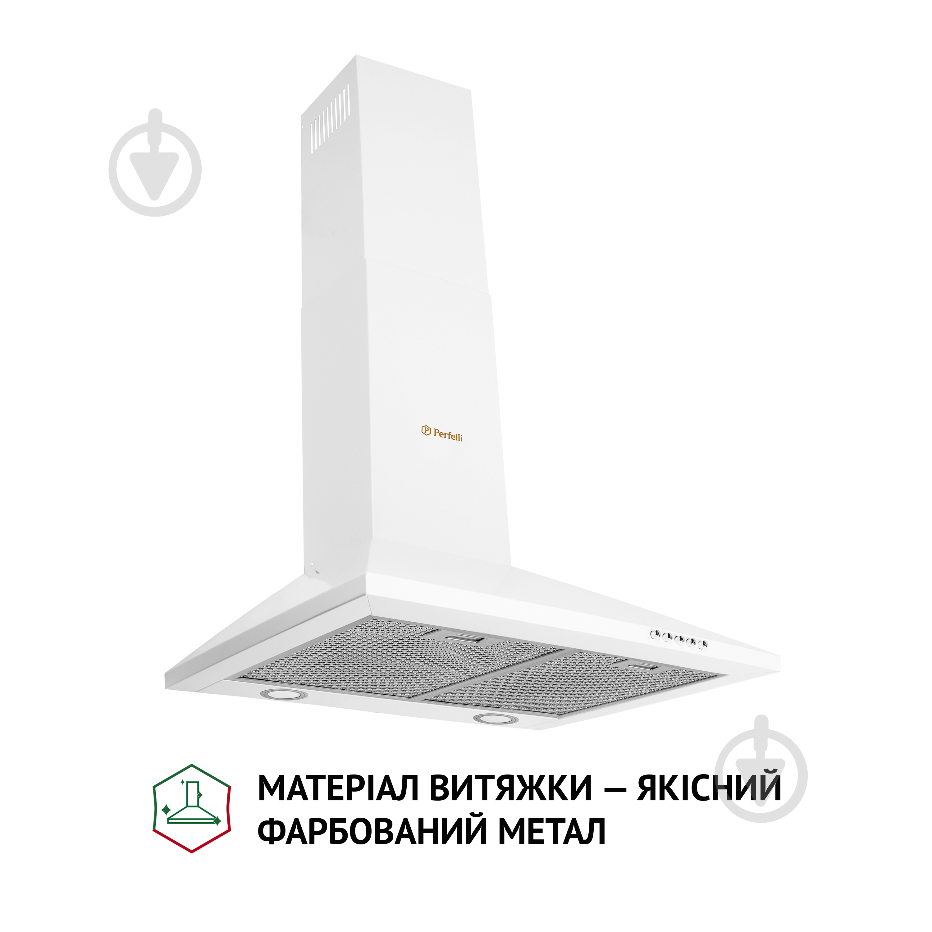 Витяжка Perfelli K 6210 WH 700 LED купольна - фото 2