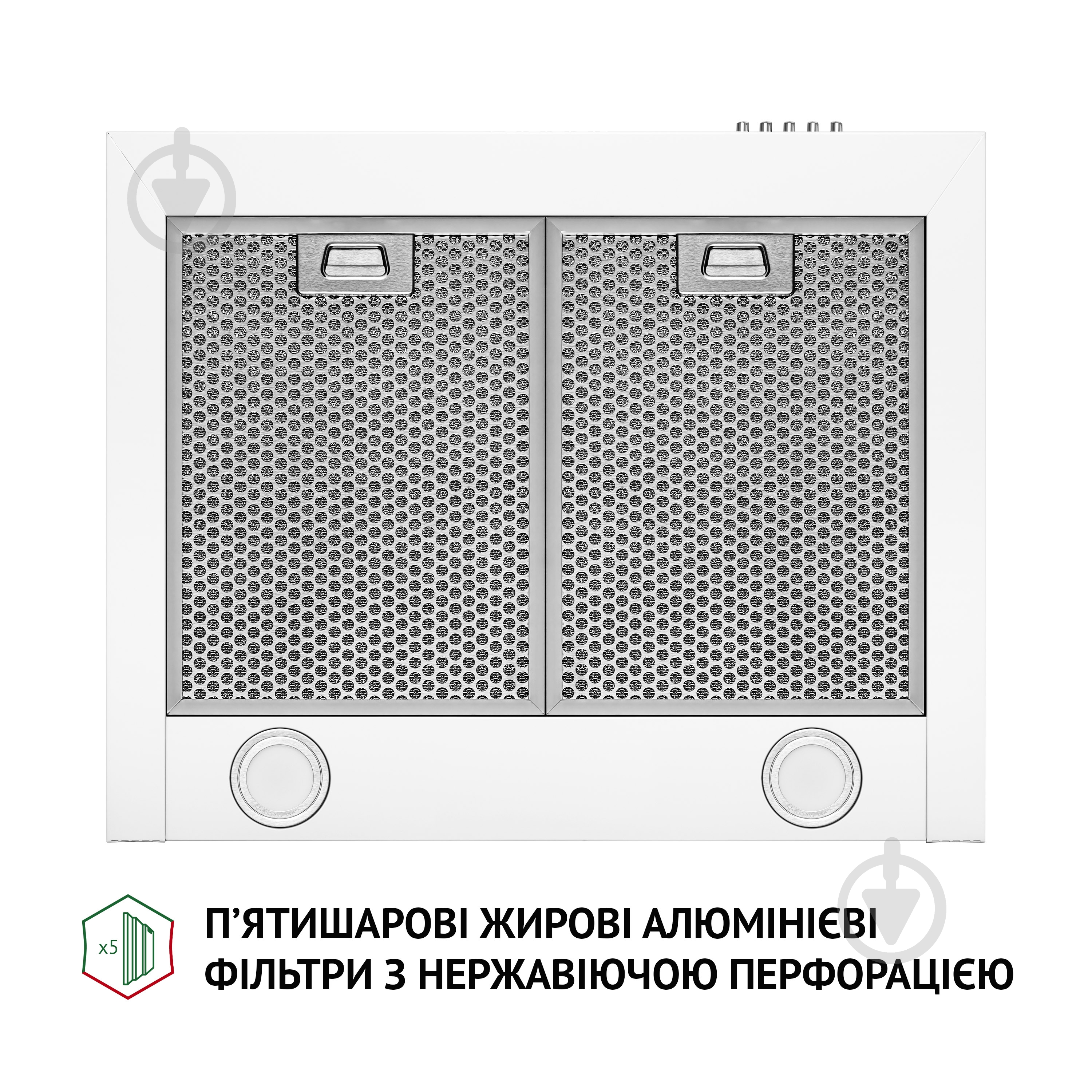 Витяжка Perfelli K 6210 WH 700 LED купольна - фото 5