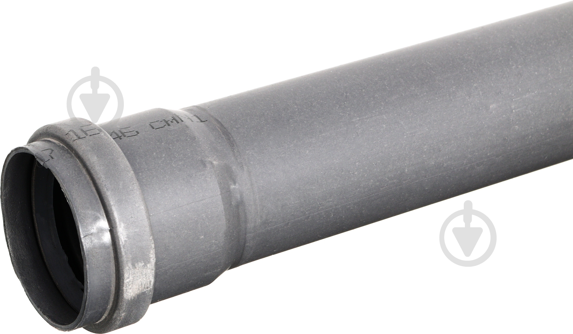 Труба канализационная с раструбом Pride Plast ПВХ 50x1000 - фото 1