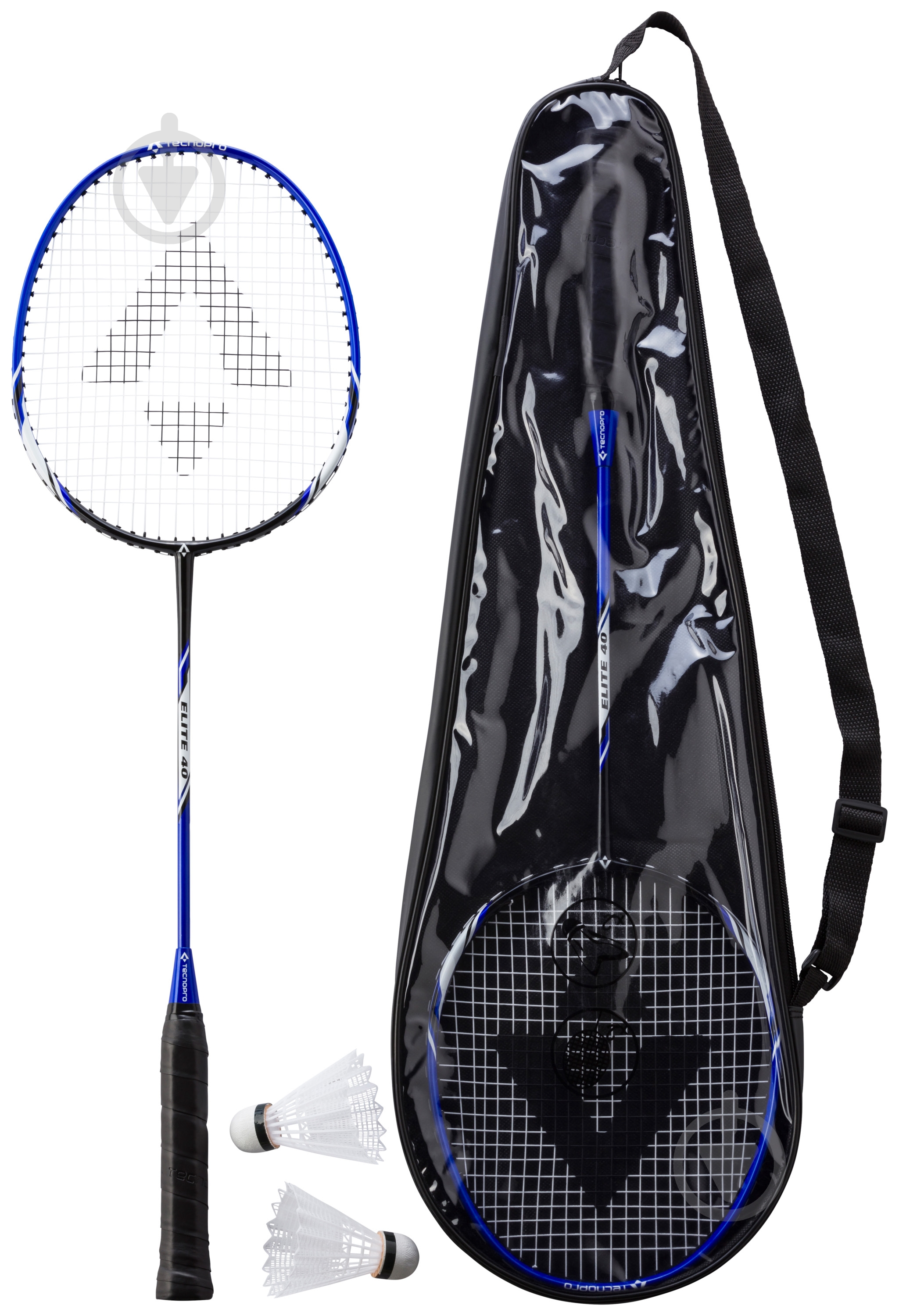 Набор для бадминтона TECNOPRO Elite 40 BLUE/ BLACK/ WHITE 3 1/2 - фото 1 Набор для бадминтона TECNOPRO Elite 40 BLUE/ BLACK/ WHITE 3 1/2 - фото 1