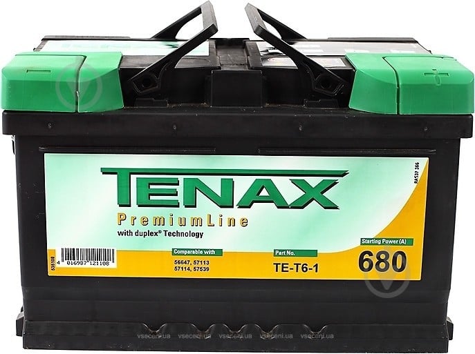 Аккумулятор автомобильный TENAX Premium 72Ah 680A 12V «+» справа (TE-T6-1) - фото 1