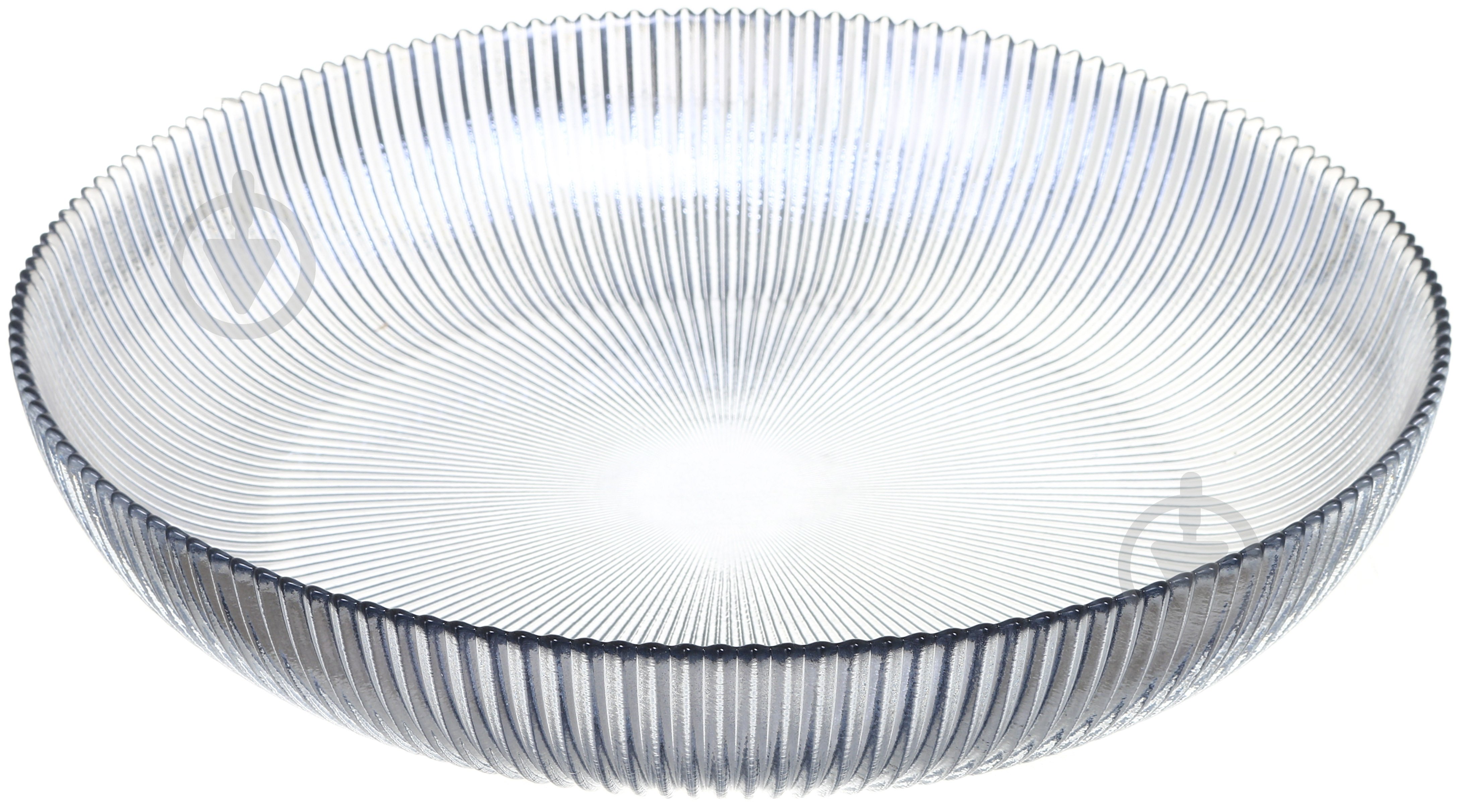 Блюдо Arda Cam Aria 30 см прозорий темно-сірий - фото 1