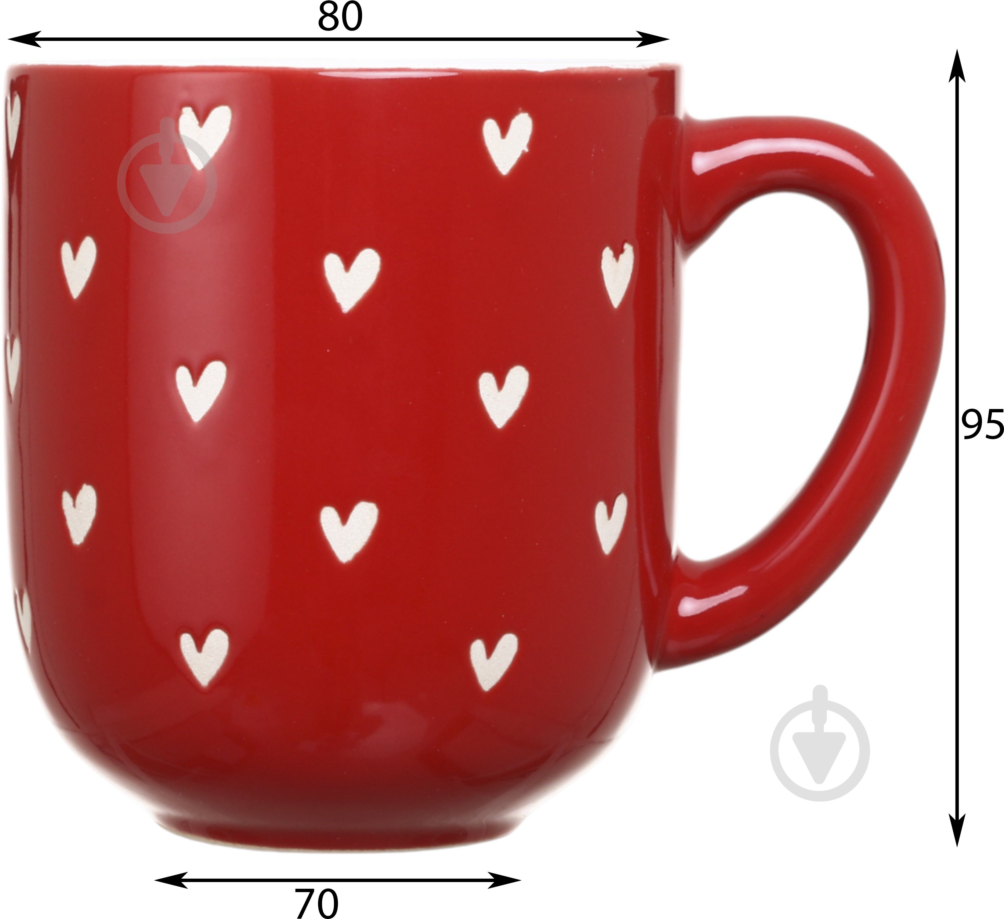 Чашка Fiora Sweetheart red 300 мл - фото 2