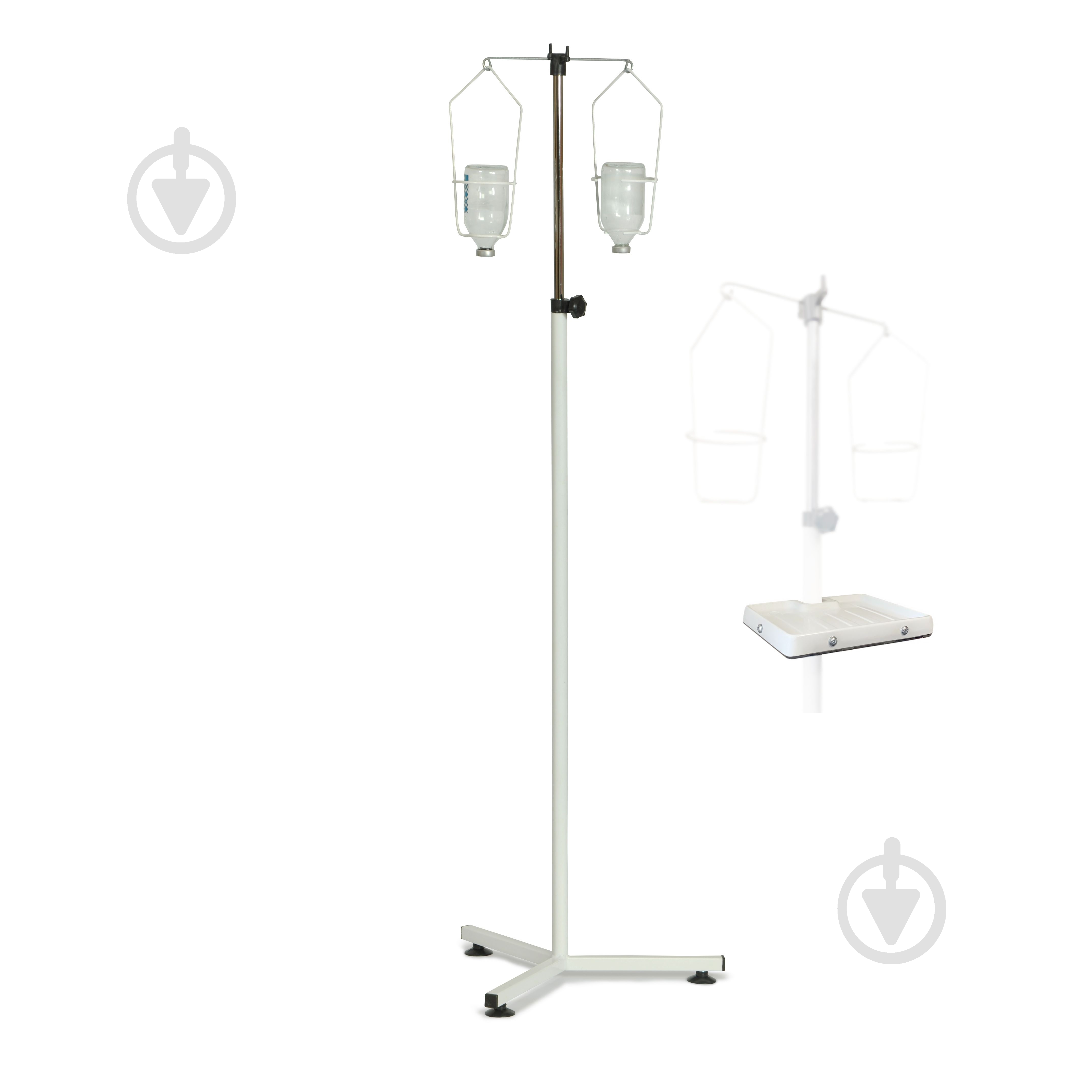 Штатив для капельницы Омега ШДВе для длительных вливаний со столиком - фото 1