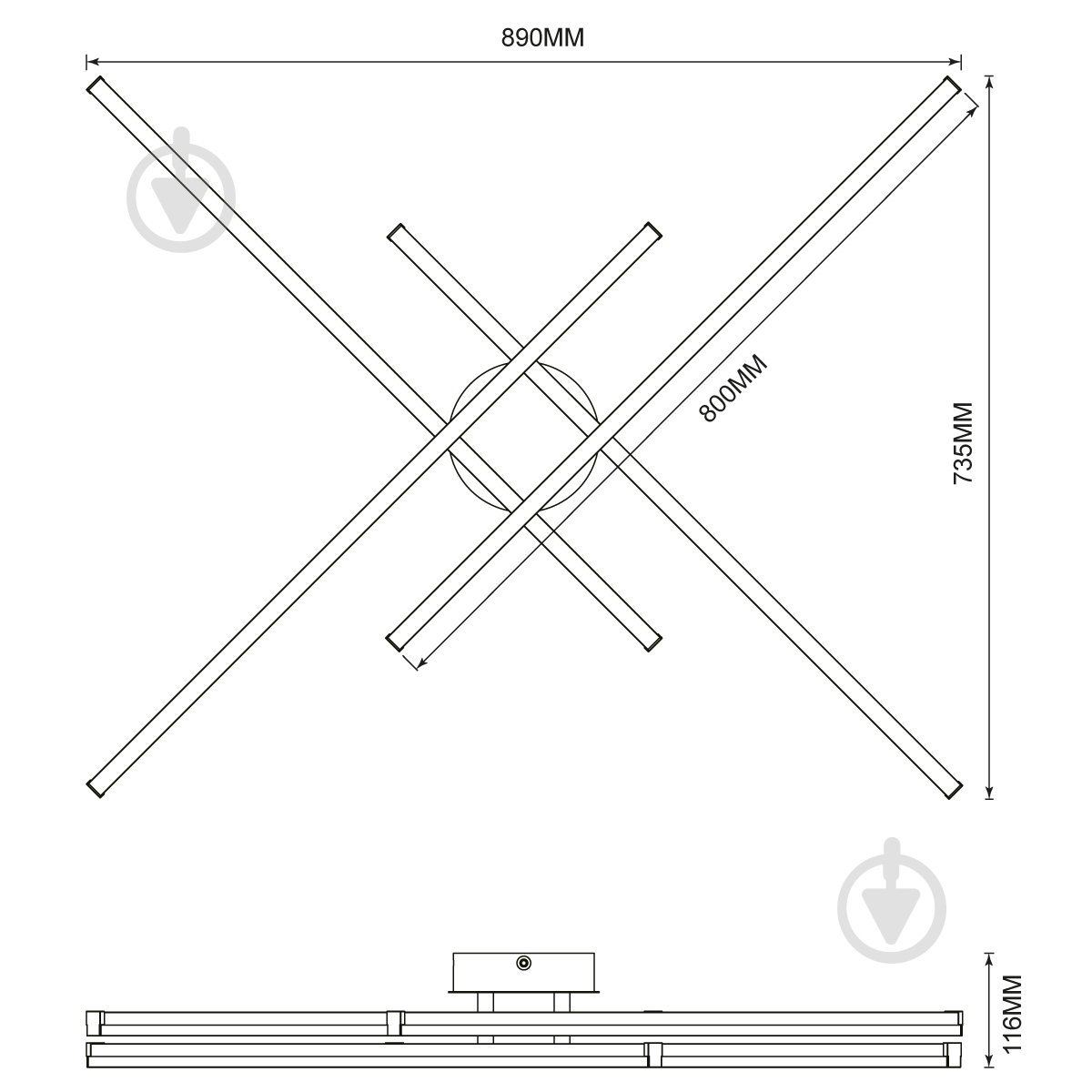 Люстра підвісна LIGHT SET LILEYA LS89 4x60 Вт чорний - фото 4