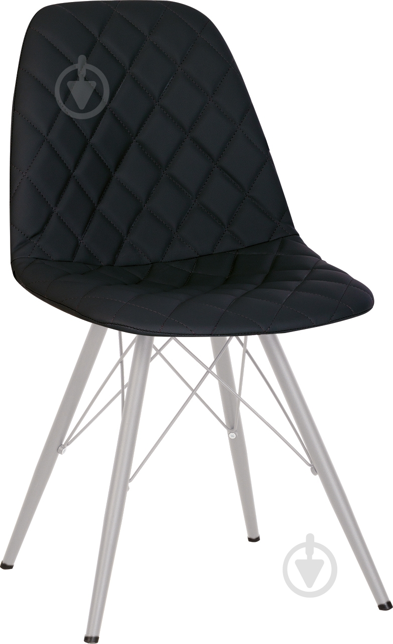 Стул обеденный Nowy Styl LIYA 4LX ALU (BOX-1) RMB ECO-30 черный / алюминий - фото 1