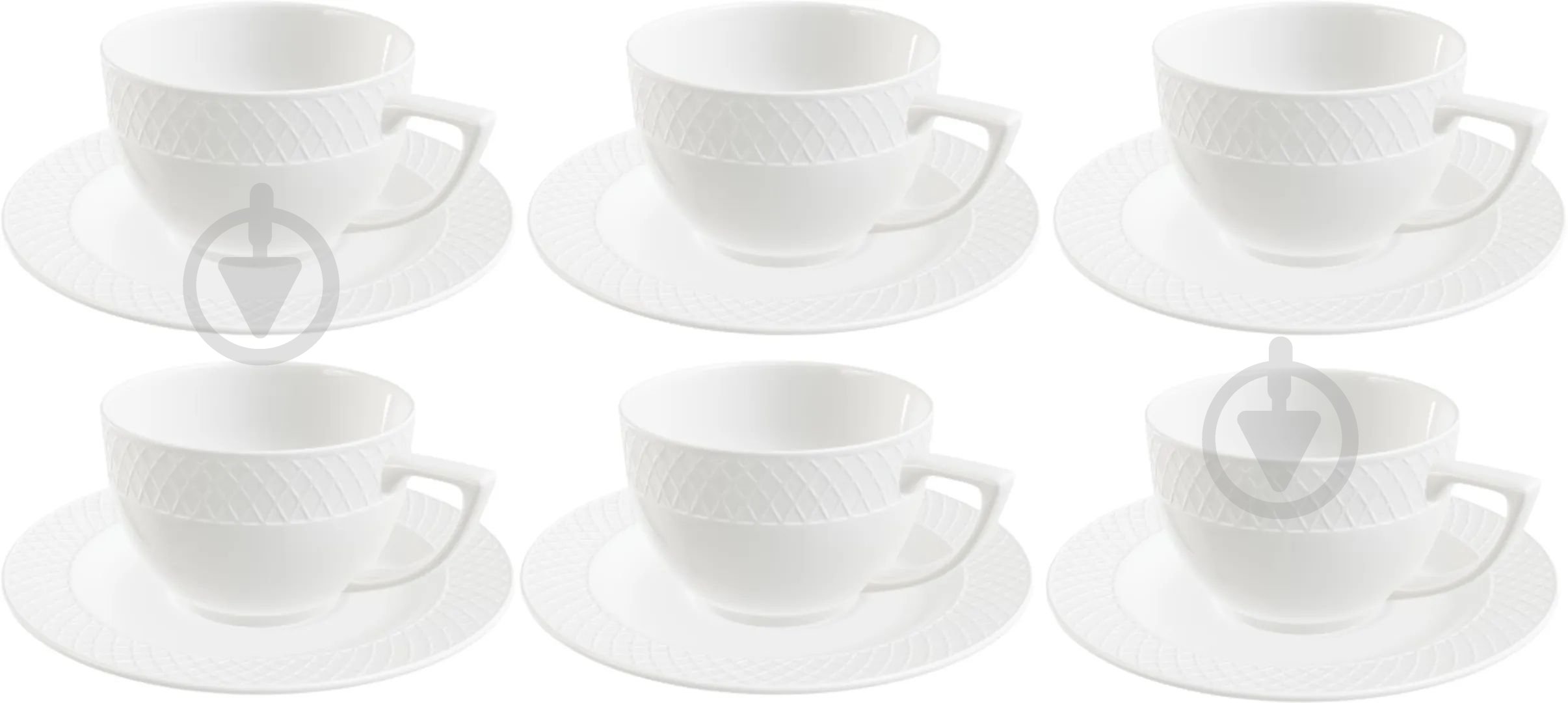Набір чашок із блюдцями Wilmax Julia 12 предметів 90 мл WL-880107 / 6C - фото 2