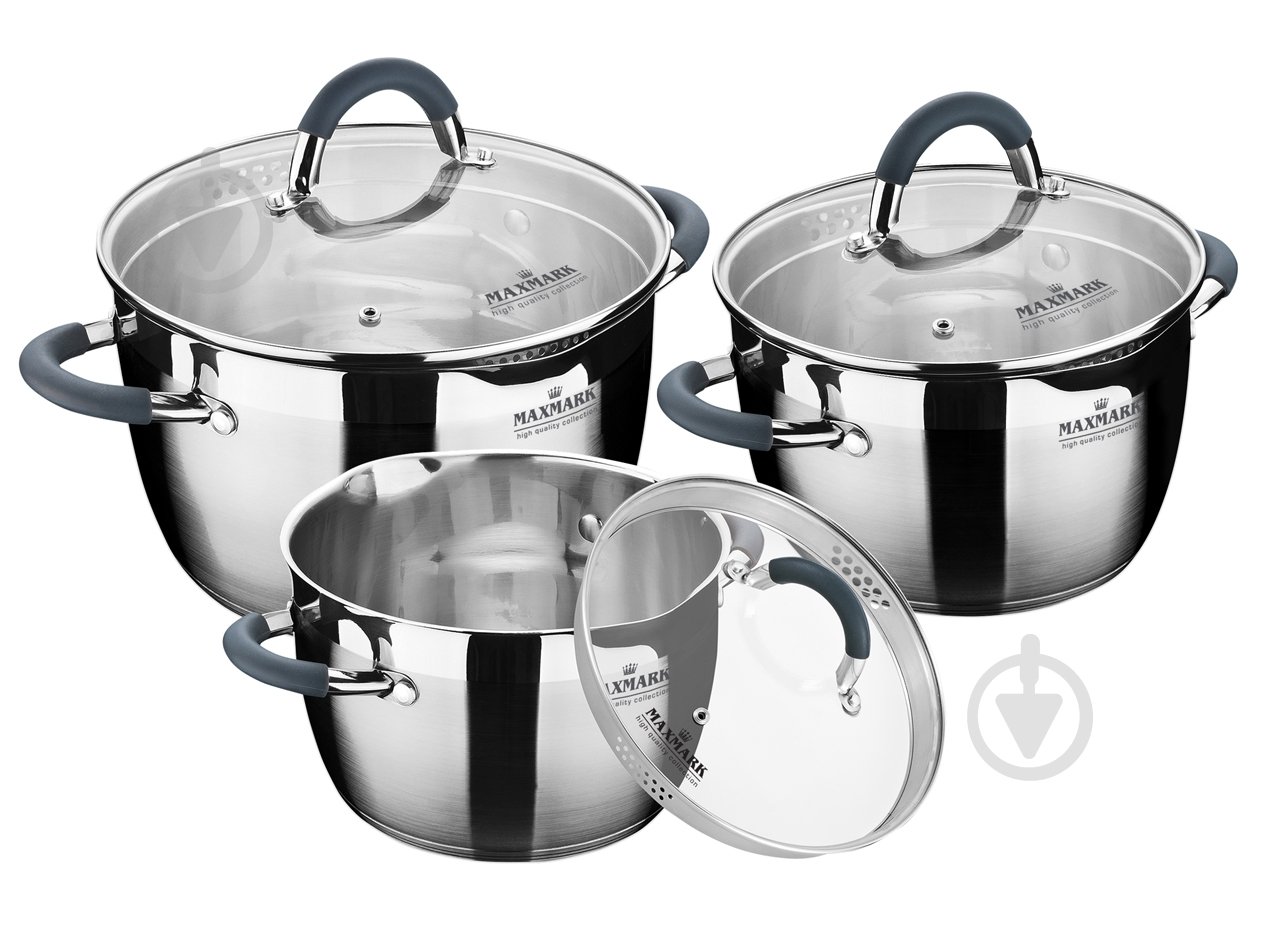 Набор кастрюль Maxmark 6 предметов MK-5606G - фото 1