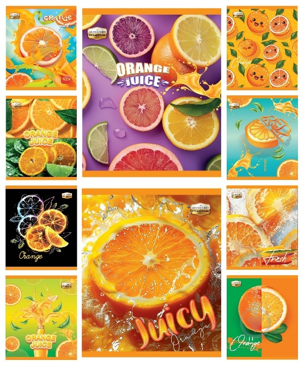 Тетрадь 36 листов клетка, серия ароматная (оранж) Тетрада - фото 1 Тетрадь 36 листов клетка, серия ароматная (оранж) Тетрада - фото 1