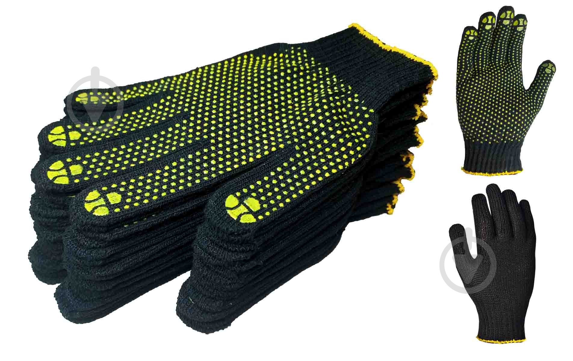 Перчатки UP! (Underprice) 10 пар с покрытием ПВХ точка XL (10) 4274 - фото 1