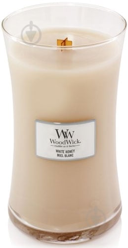 Свічка ароматична Woodwick Large White Honey 609 г - фото 1 Свічка ароматична Woodwick Large White Honey 609 г - фото 1