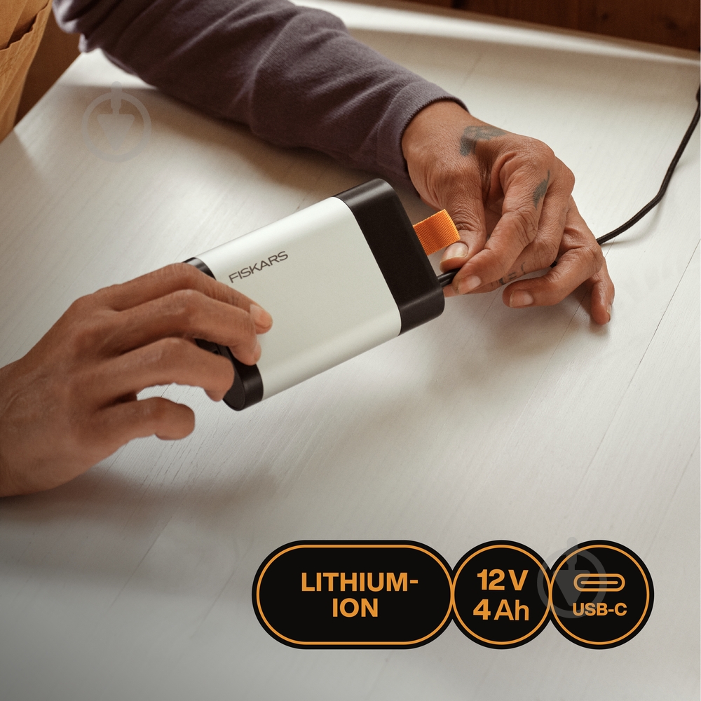 Акумулятор Fiskars 12V-4Ah - фото 9