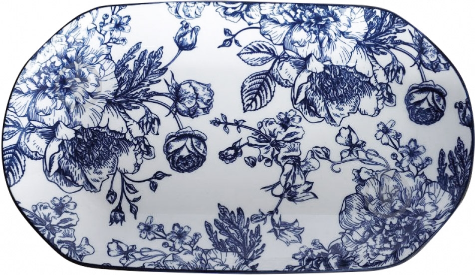 ᐉ Блюдо Limited Edition BLOSSOM BLUE 30 см (YF7001-7) • Купить в