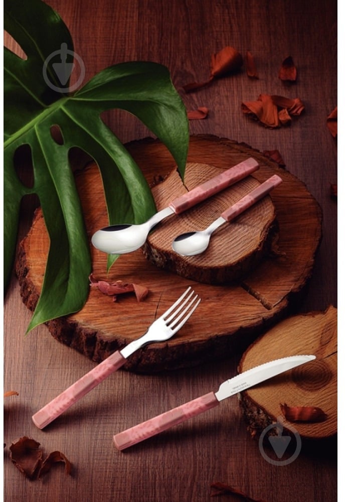 Набір столових приборів Tramontina Bliss 16 предметів Pastel Pink (29899/129) - фото 3 Набір столових приборів Tramontina Bliss 16 предметів Pastel Pink (29899/129) - фото 3