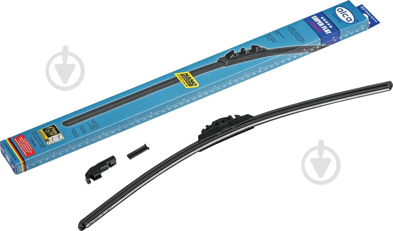 Щітка склоочисника Alca безкаркасна Super Flat Graphit 580 мм 1 шт. - фото 1