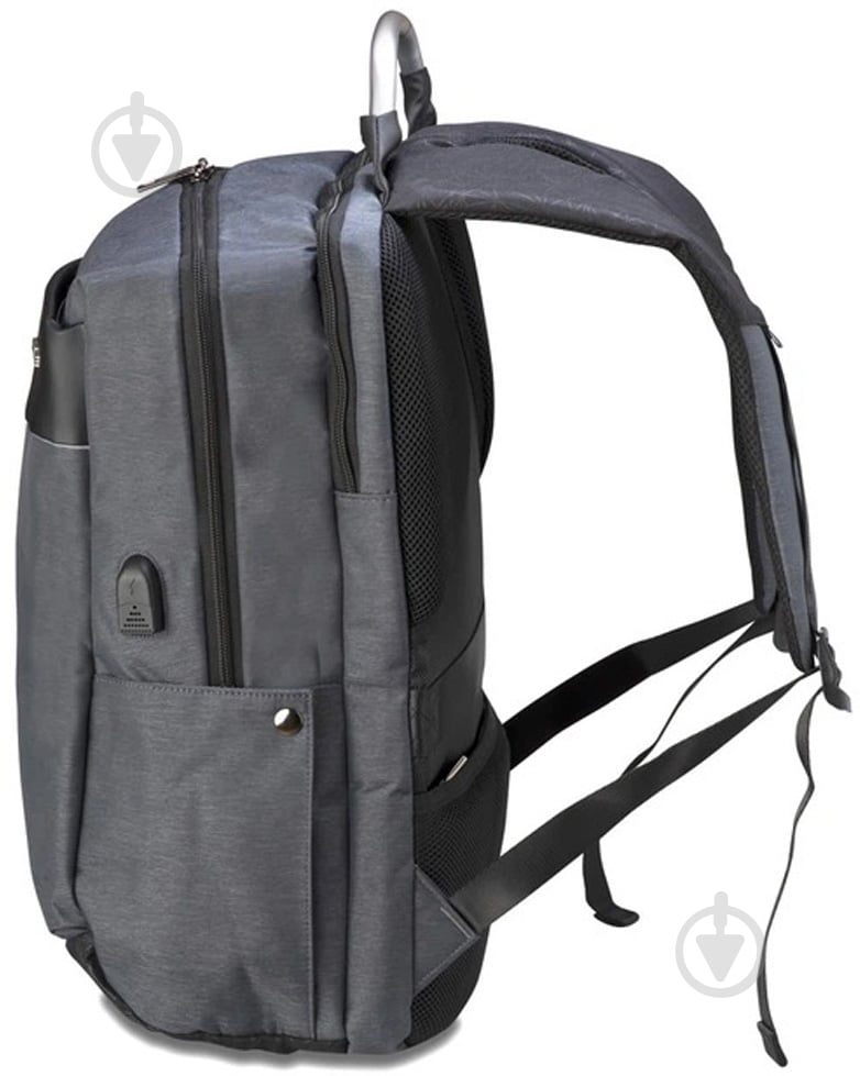 Рюкзак SEMI LINE USB 30 Grey (P8002) - фото 4