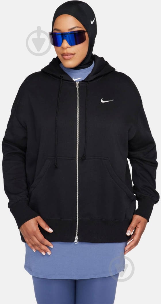 ᐉ Джемпер Nike W NSW PHNX FLC FZ OS HOODIE DQ5758-010 р.M черный