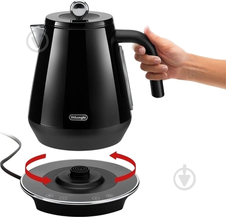Електрочайник Delonghi KBY 2011 BK Eclettica SpecialTea 1.7 л чорний - фото 2