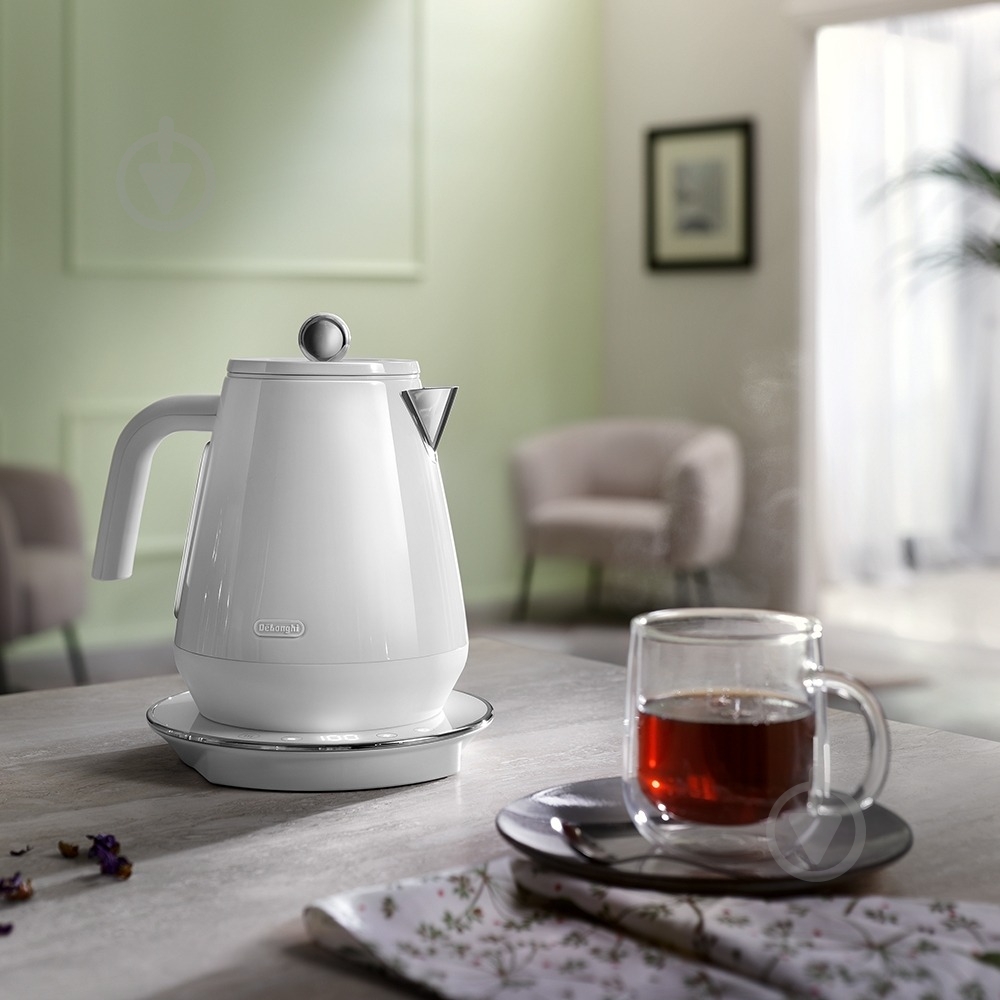 Електрочайник Delonghi KBY 2011 W Eclettica SpecialTea 1.7 л білий - фото 6