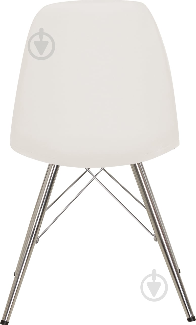 Стул обеденный Nowy Styl LIYA 4LX CHROME (BOX-1) RMB ECO-50 слоновая кость / хром - фото 2