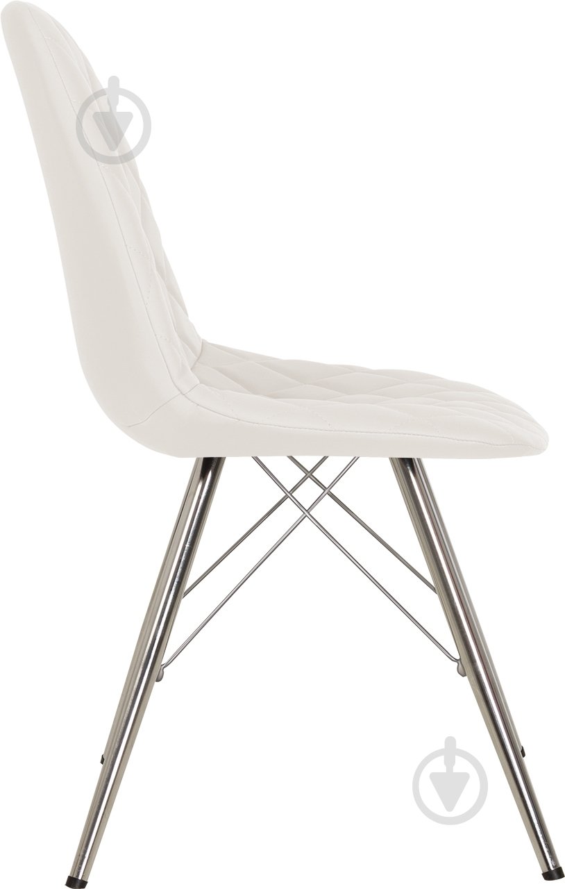 Стул обеденный Nowy Styl LIYA 4LX CHROME (BOX-1) RMB ECO-50 слоновая кость / хром - фото 4
