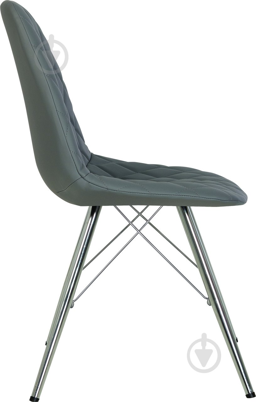 Стул обеденный Nowy Styl LIYA 4LX CHROME (BOX-1) RMB ECO-70 серый / хром - фото 5