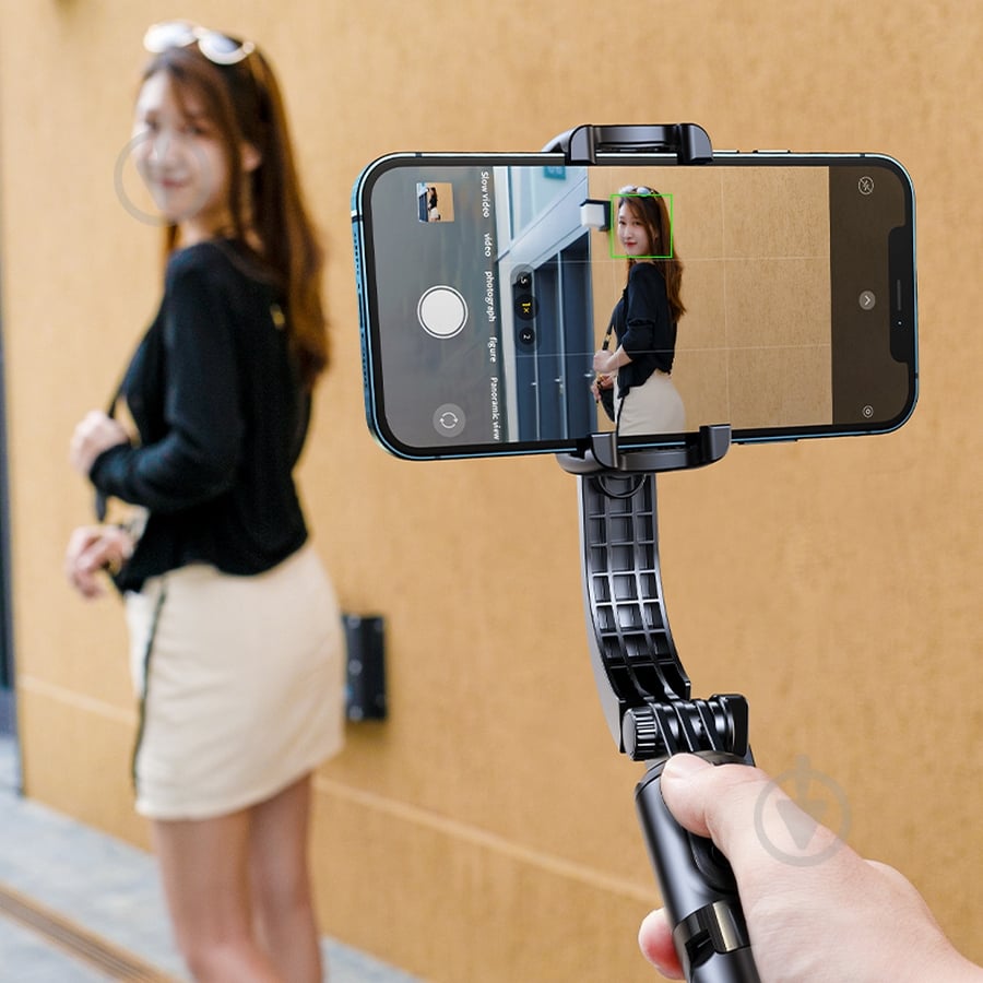 Держатель для смартфона L08 Mini Anti-shake Gimbal Black (6930539525849) RTAKO [019] Black - фото 3