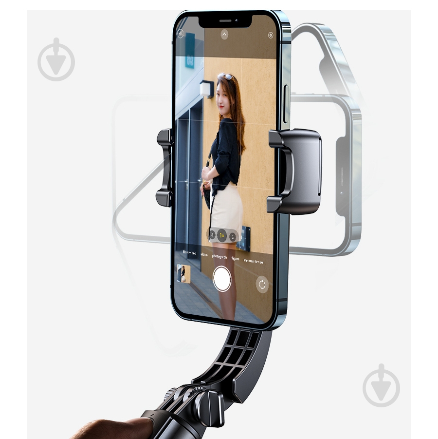 Держатель для смартфона L08 Mini Anti-shake Gimbal Black (6930539525849) RTAKO [019] Black - фото 12