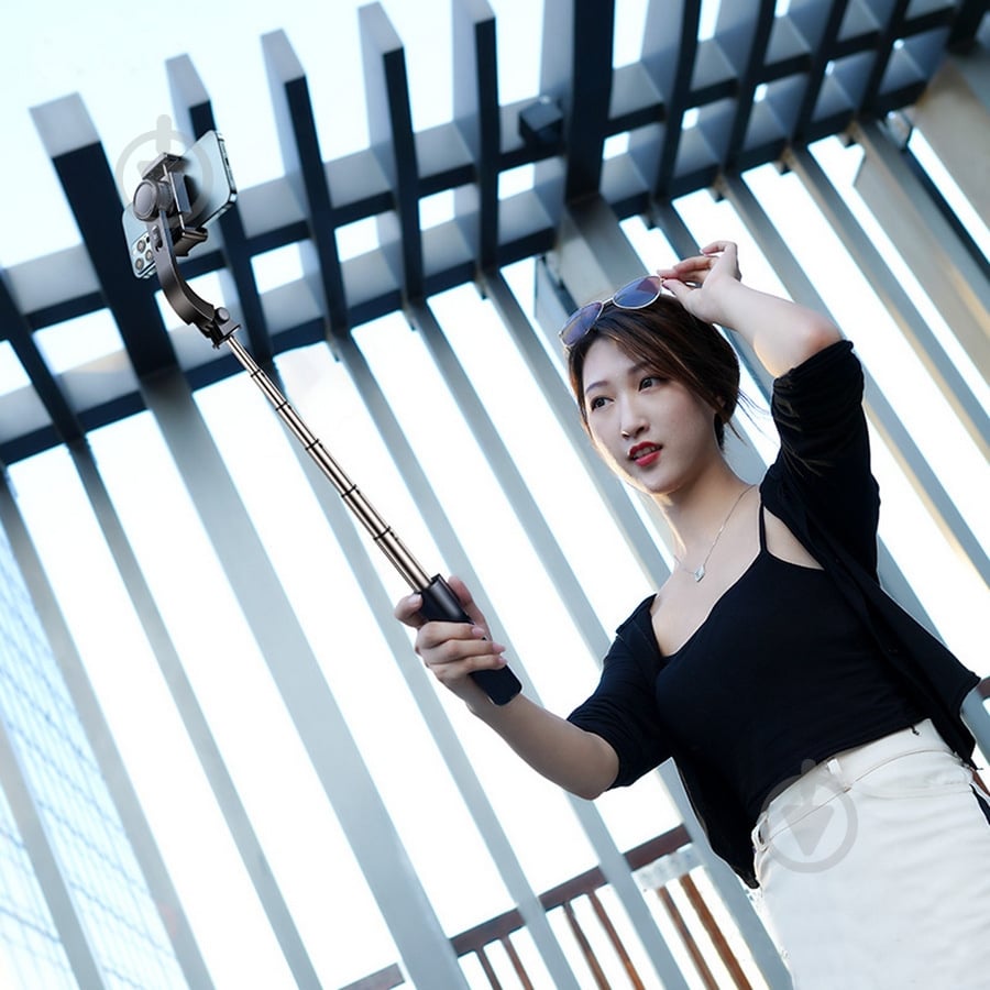 Держатель для смартфона L08 Mini Anti-shake Gimbal Black (6930539525849) RTAKO [019] Black - фото 7