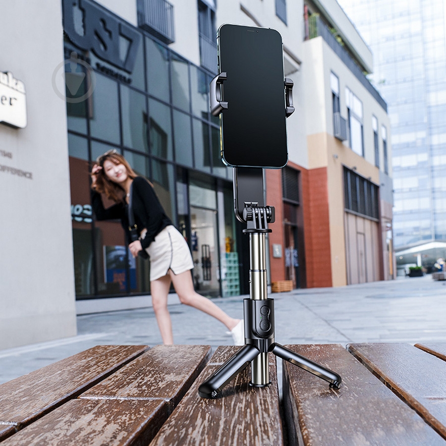 Держатель для смартфона L08 Mini Anti-shake Gimbal Black (6930539525849) RTAKO [019] Black - фото 5
