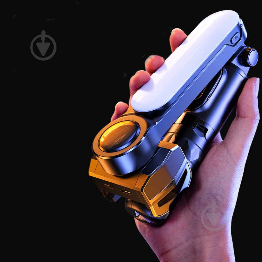 Держатель для смартфона Q09 Mini Electric Gimbal Stabilizer Extendable Selfie Stick Tripod Bluetooth Remote Control (6975068272314) RTAKO [019] Black - фото 12