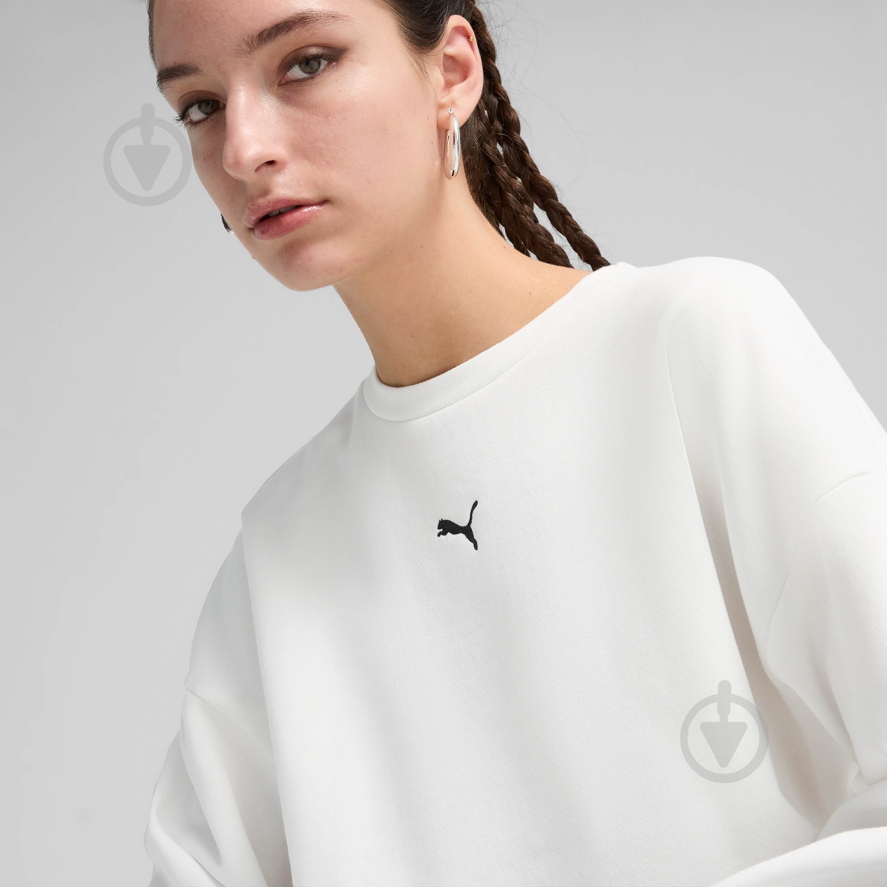 Свитшот Puma ESS Oversized Crew FL 68540002 р.L белый - фото 4 Свитшот Puma ESS Oversized Crew FL 68540002 р.L белый - фото 4