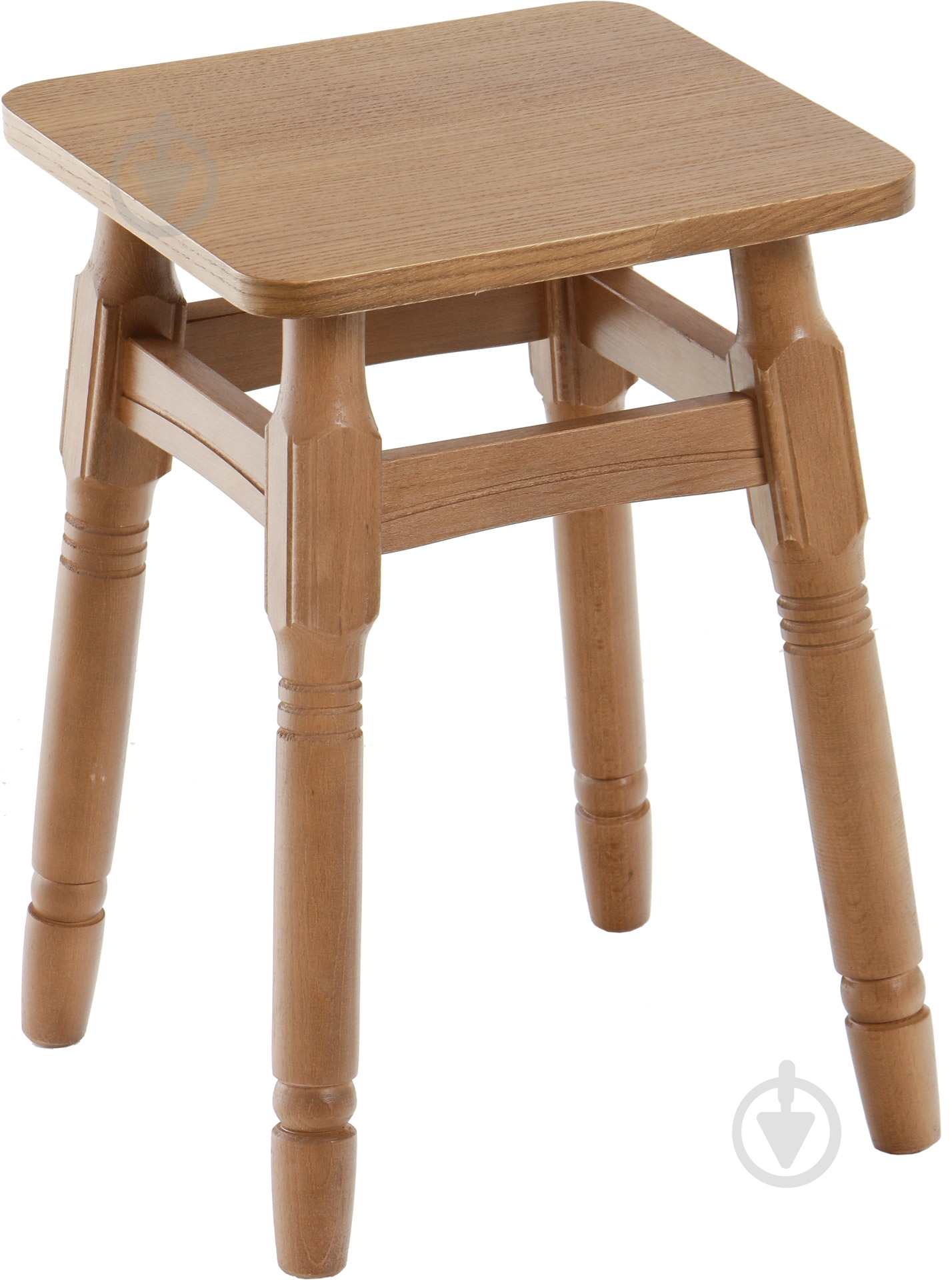 Табурет 320x320x440 твердый коричневый / орех - фото 1