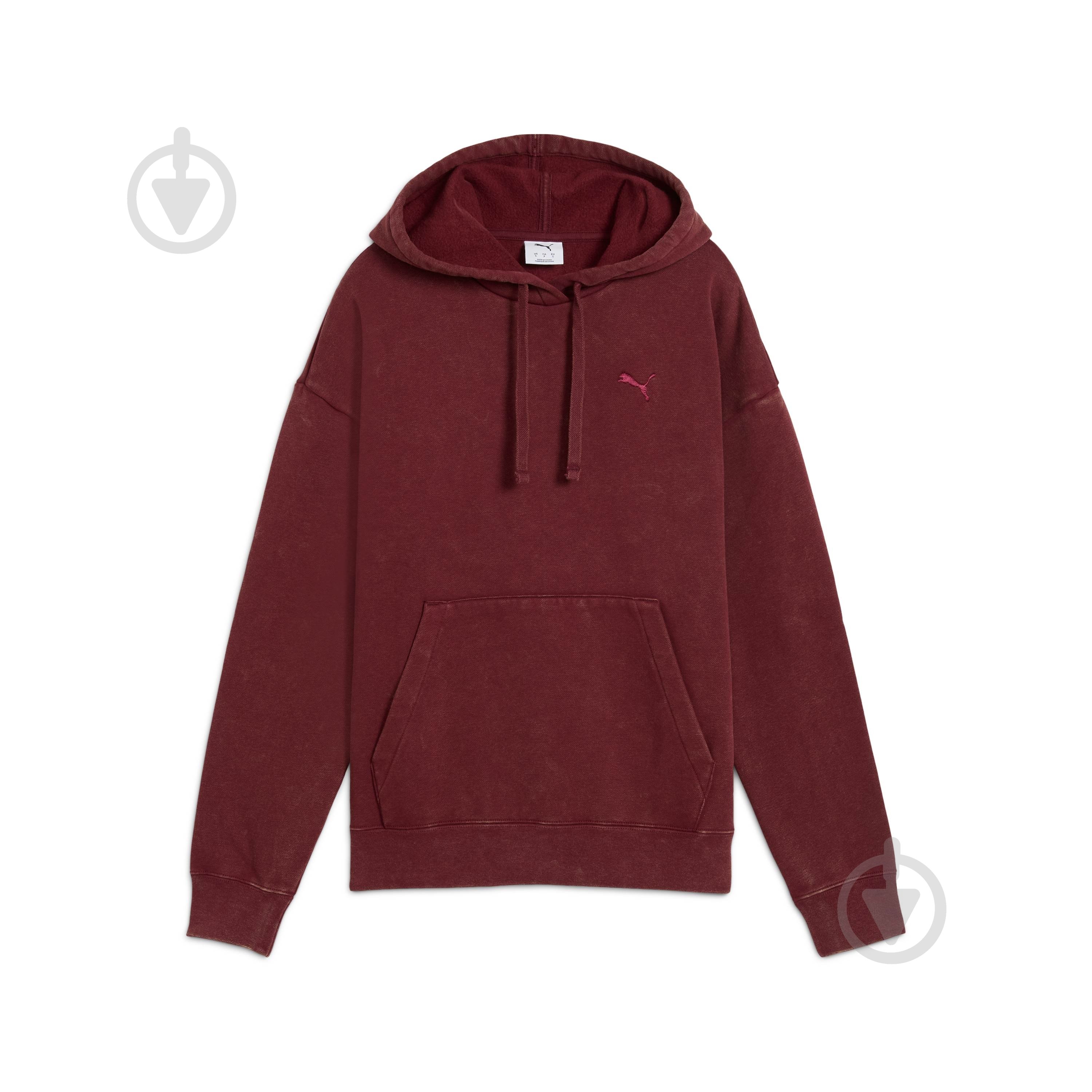 Джемпер Puma ESS ELEVATED Relaxed Wash Hoodie FL 68810396 р.L бордовый - фото 1 Джемпер Puma ESS ELEVATED Relaxed Wash Hoodie FL 68810396 р.L бордовый - фото 1