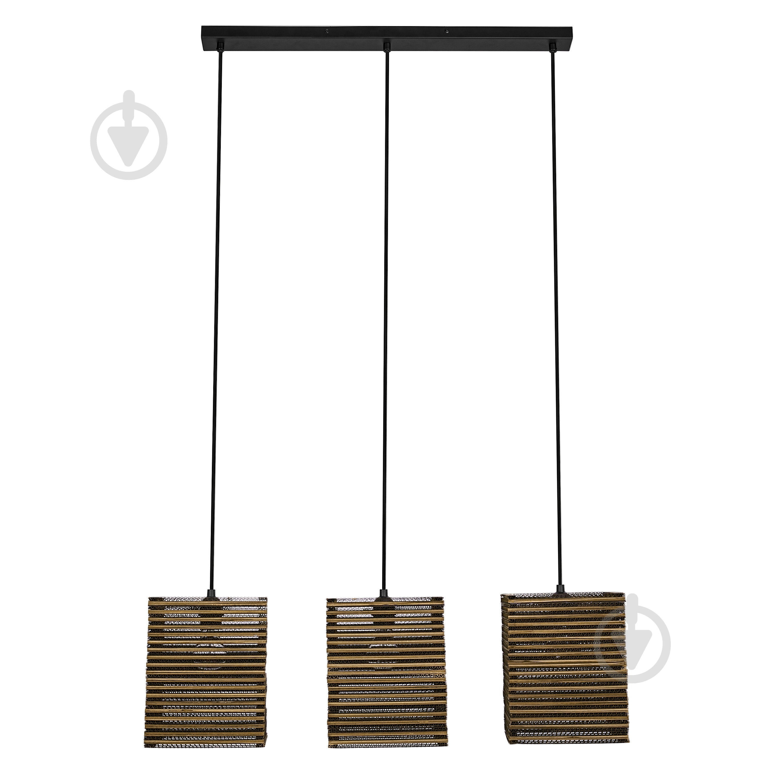 ВИТРИНА! Подвес Ledvance Decor Cardboard Square Pendant Brown 3x/E27 - фото 1