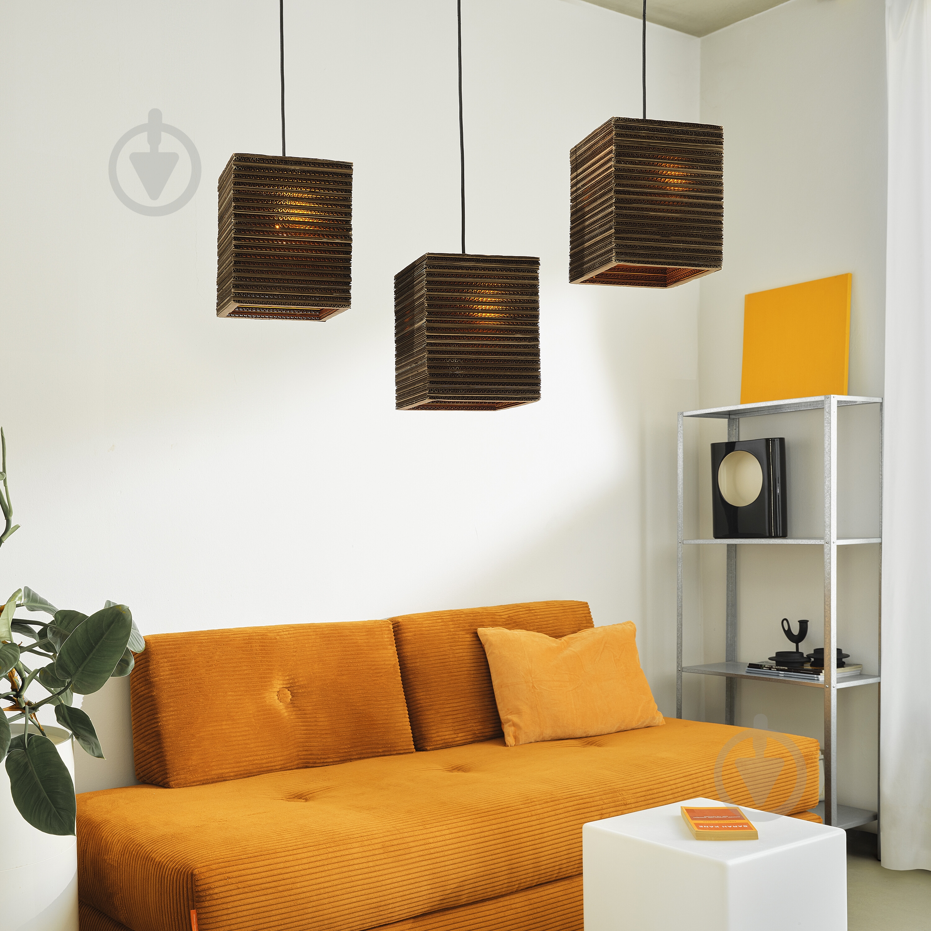 ВИТРИНА! Подвес Ledvance Decor Cardboard Square Pendant Brown 3x/E27 - фото 11