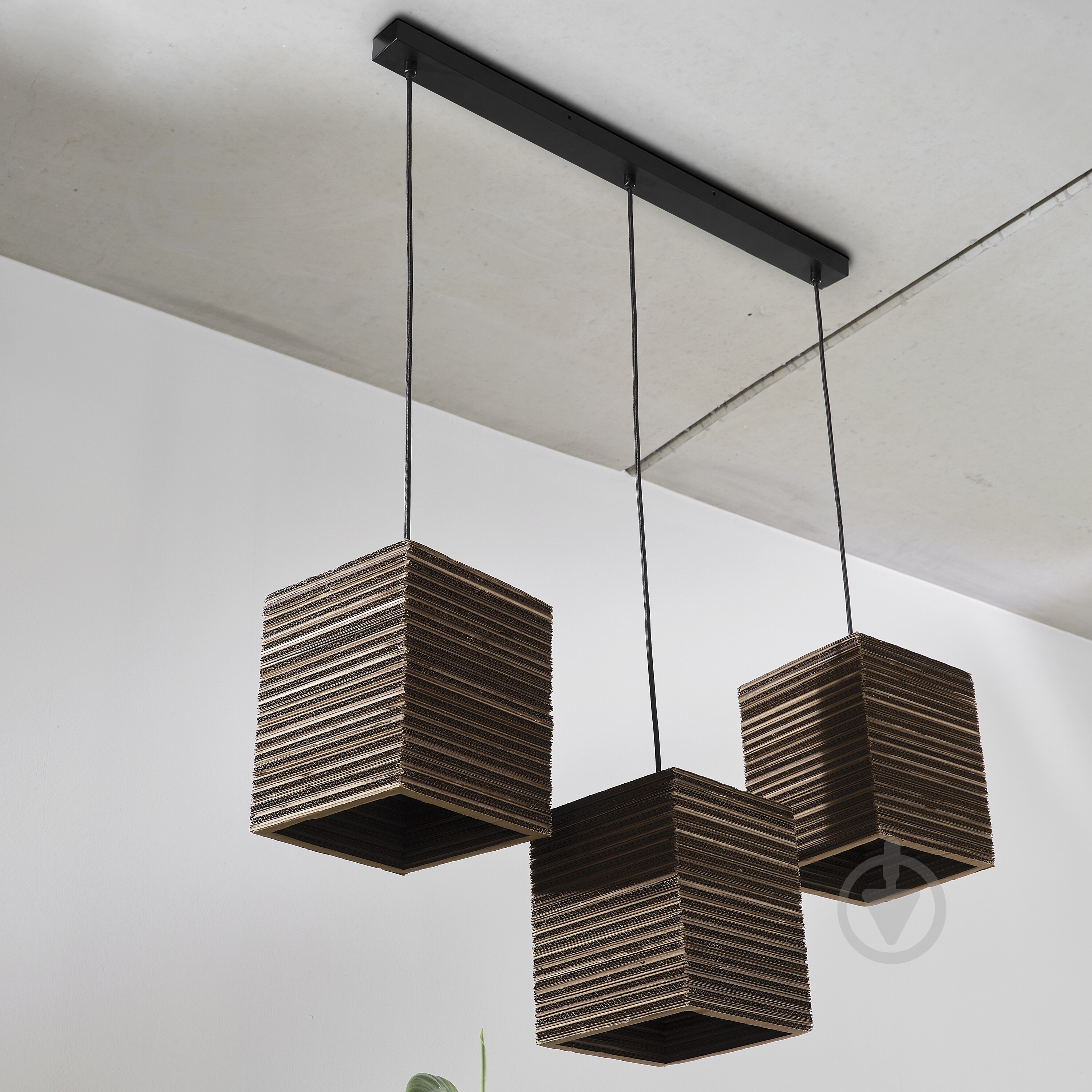ВИТРИНА! Подвес Ledvance Decor Cardboard Square Pendant Brown 3x/E27 - фото 6