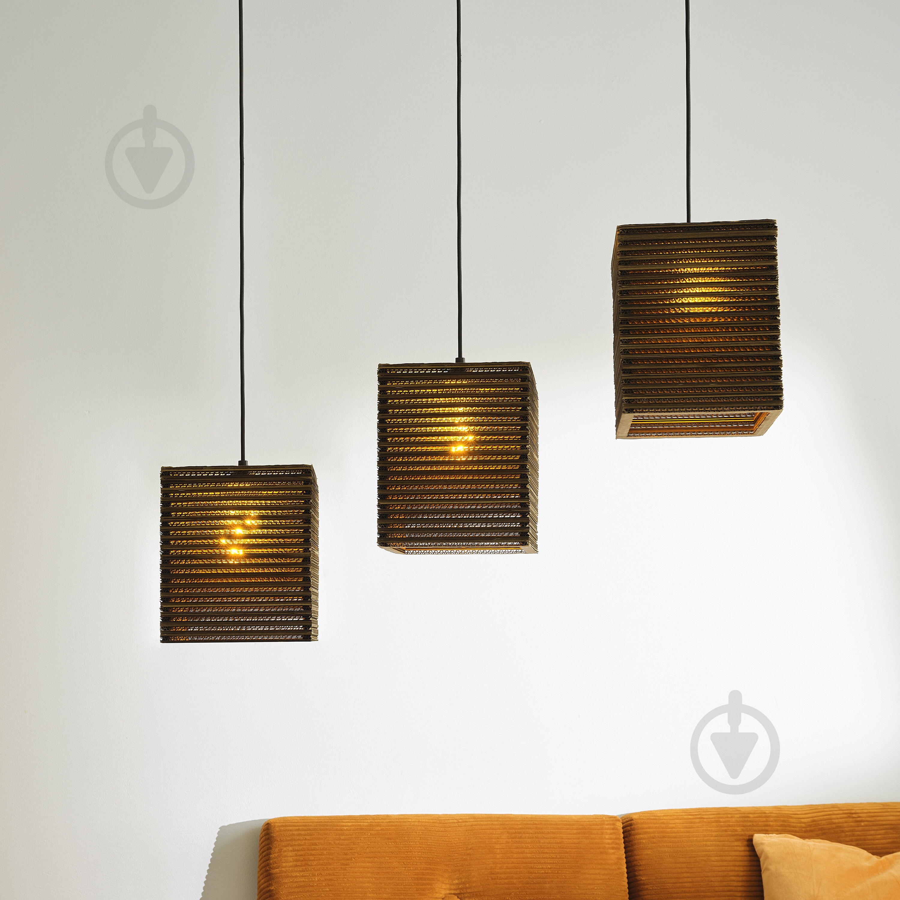 ВИТРИНА! Подвес Ledvance Decor Cardboard Square Pendant Brown 3x/E27 - фото 9