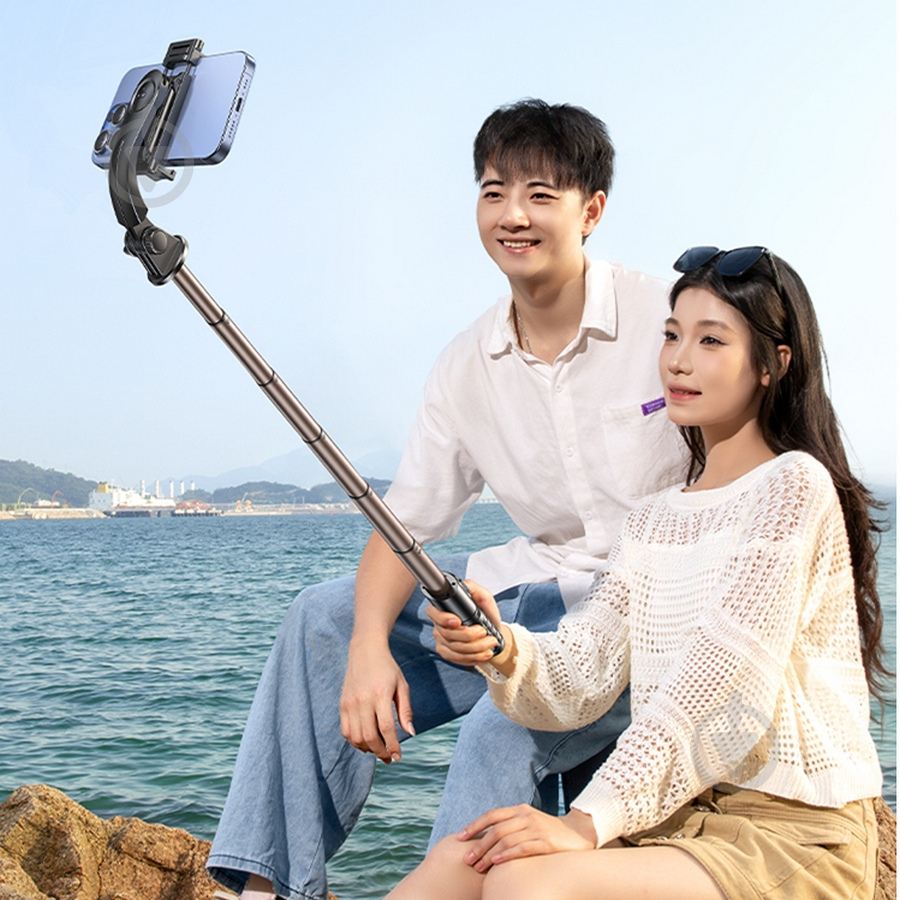 Трипод RTAKO Q10R Mini Clip selfie stick Black (6942063215332) - фото 4