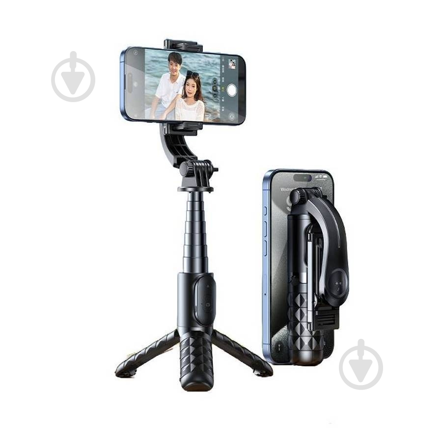 Трипод RTAKO Q10R Mini Clip selfie stick Black (6942063215332) - фото 3
