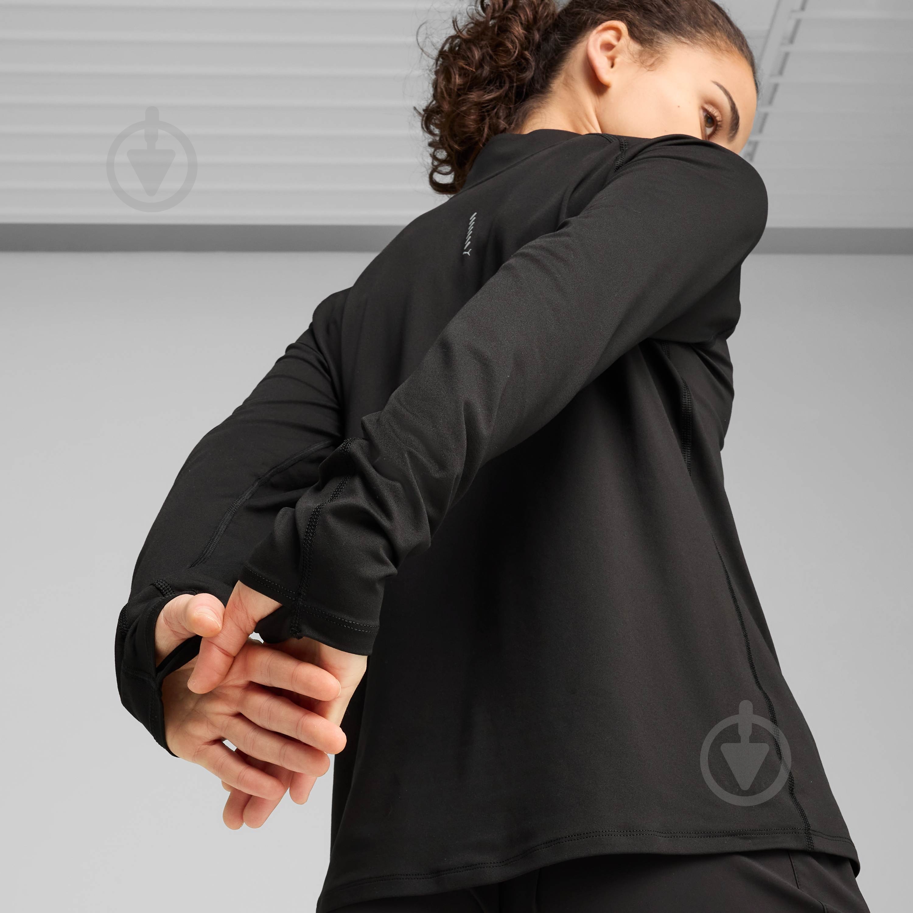 Джемпер Puma W RUN VELOCITY CLOUDSPUN 1/4 ZIP 52665001 р.L черный - фото 3 Джемпер Puma W RUN VELOCITY CLOUDSPUN 1/4 ZIP 52665001 р.L черный - фото 3