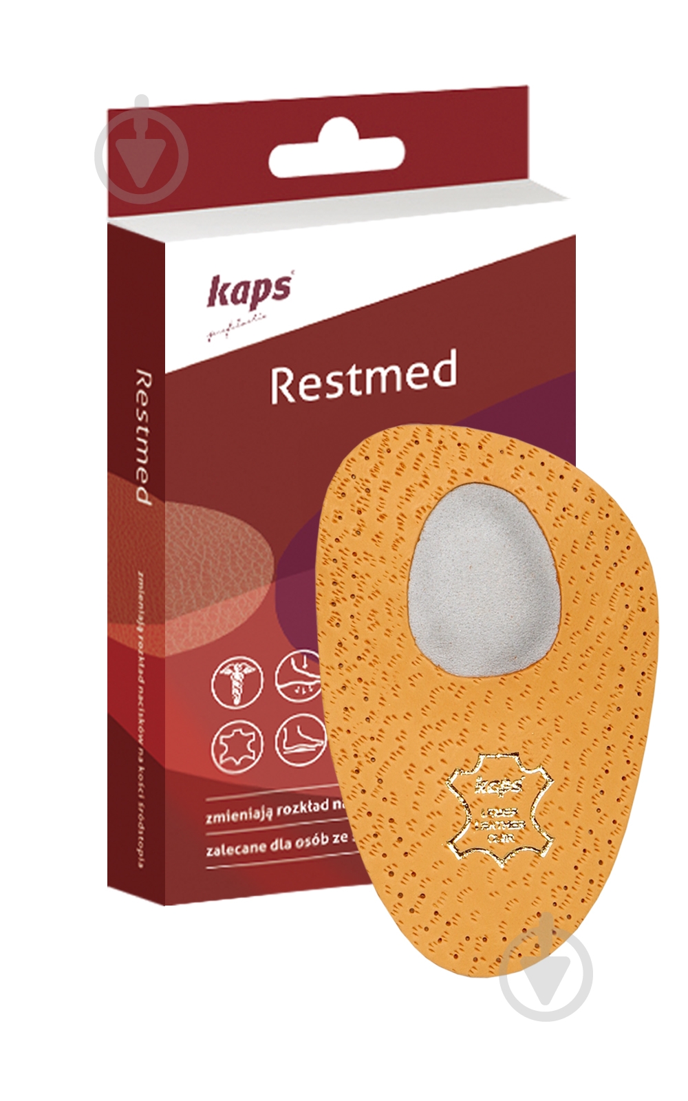 Полустельки для пяток Kaps Restmed Kaps р.37-38 коричневый - фото 1