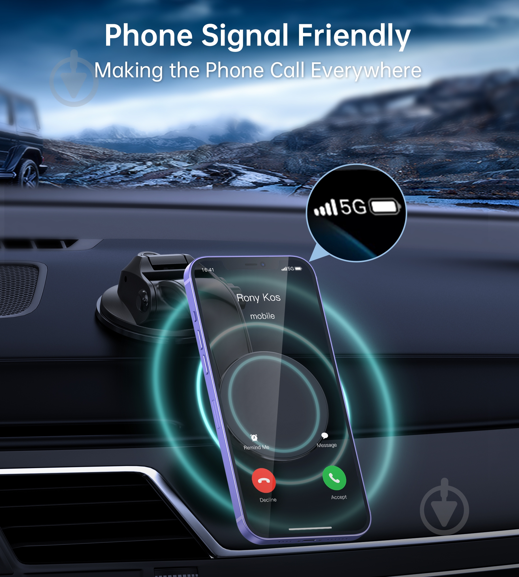 Держатель для смартфона с магнитным креплением на стекло или торпедо Choetech AT0005-BK черный - фото 6