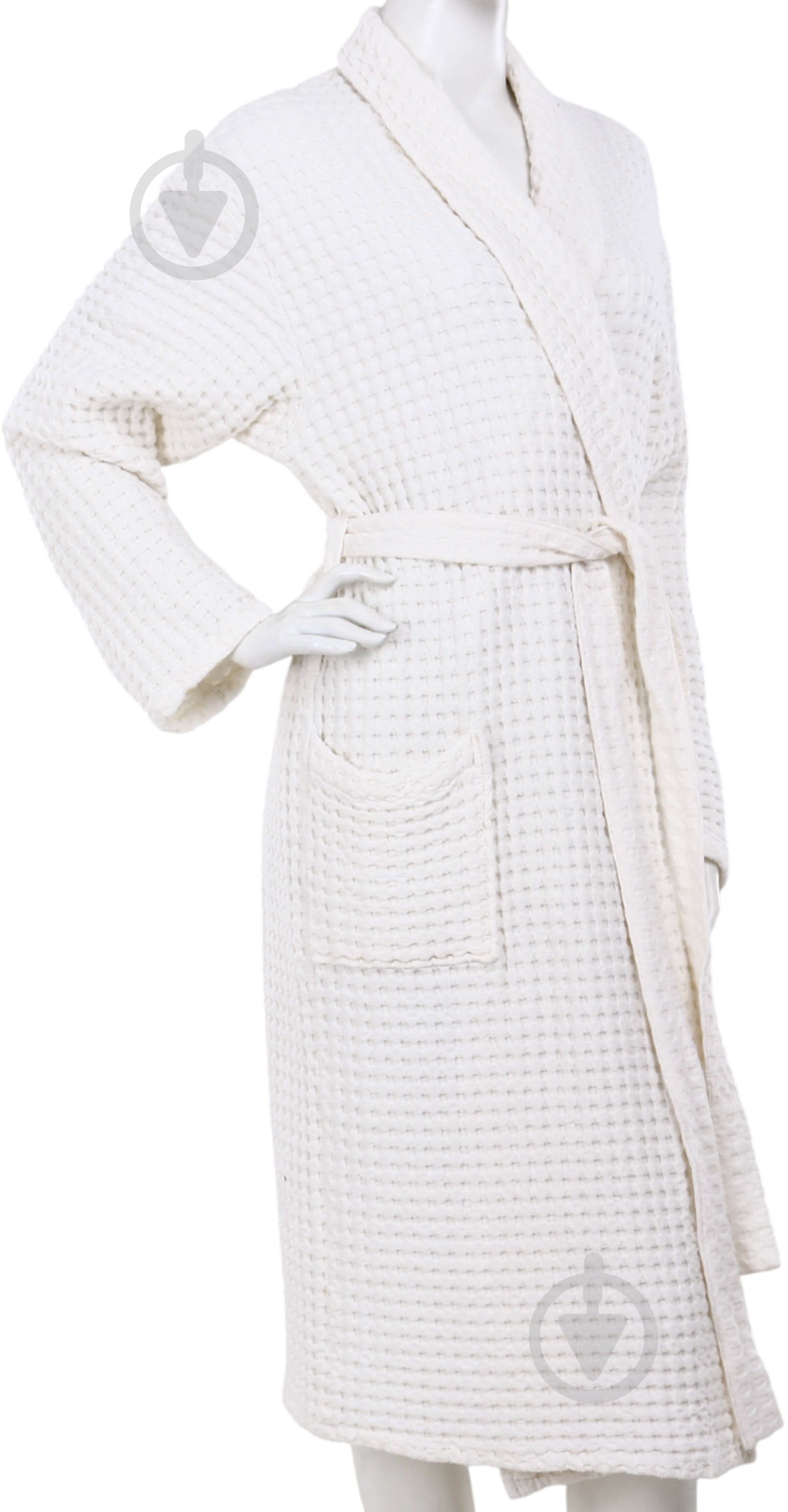 Халат Ярослав вафельний 3Д Ф-499 р. 48-50 білий 54300 - фото 2 Халат Ярослав вафельний 3Д Ф-499 р. 48-50 білий 54300 - фото 2