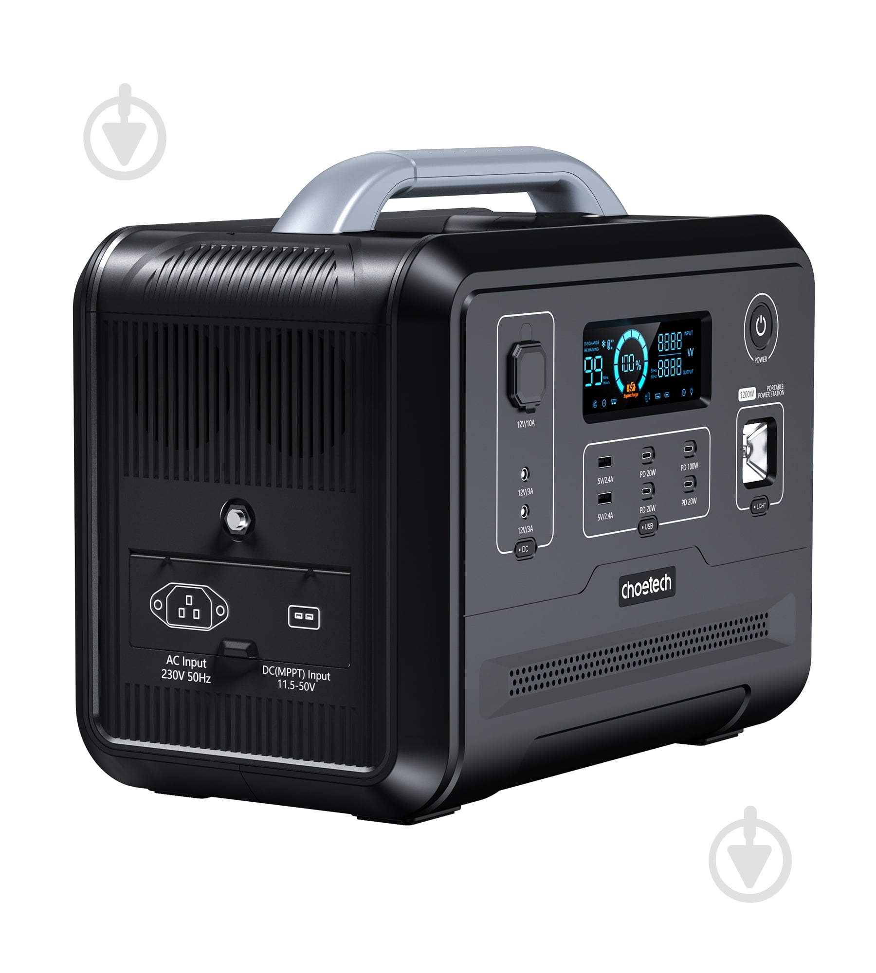 Зарядная станция Choetech BS005-EU-BK (960 Вт·год) - фото 4