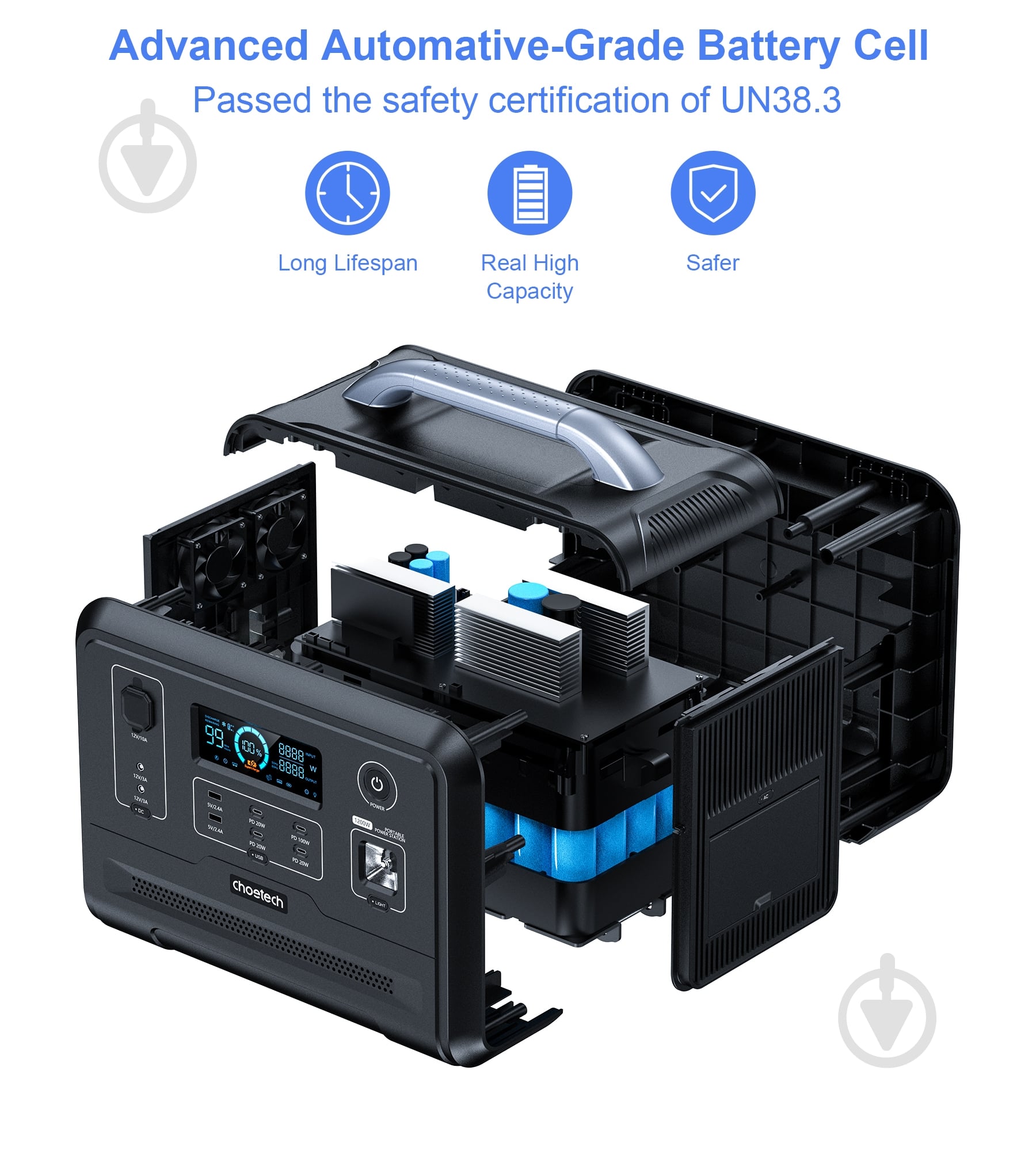 Зарядная станция Choetech BS005-EU-BK (960 Вт·год) - фото 8